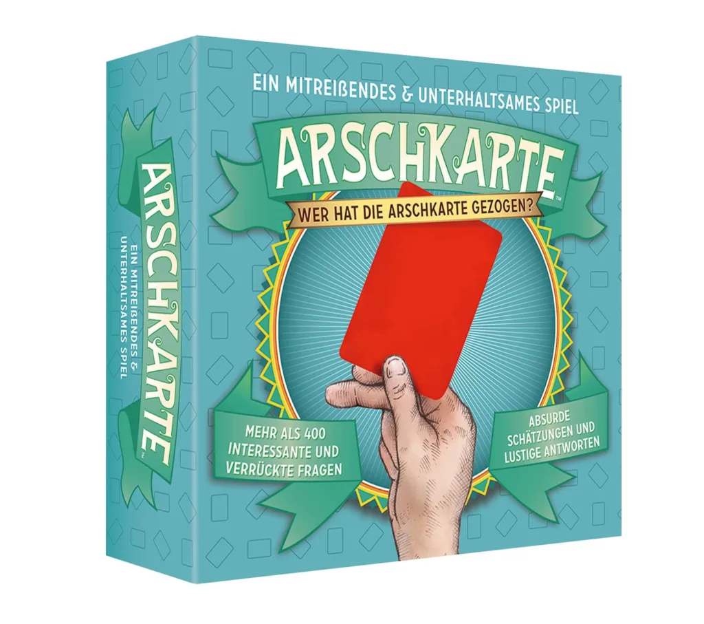 Lieblings-Gesellschaftsspiel. Arschkarte. Kartenspiel mit mehr als 400 interessanten und verrückten Fragen. Absurde Schätzungen und lustige Antworten. 